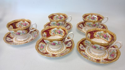 Lot 39 - A part Royal Albert tea set, 'Lady Hamilton'...