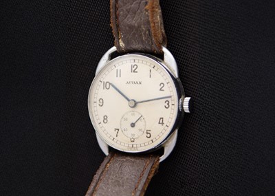 Lot 134 - AUDAX - A nickel-cased fixed lug gentleman's manual wind wristwatch.