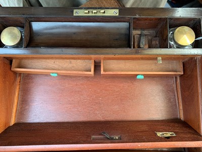 Lot 11 - A Victorian Tunbridge ware writing slope with...