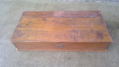 Lot 22 - An Oak and Pine, Underbed Box. The Box...