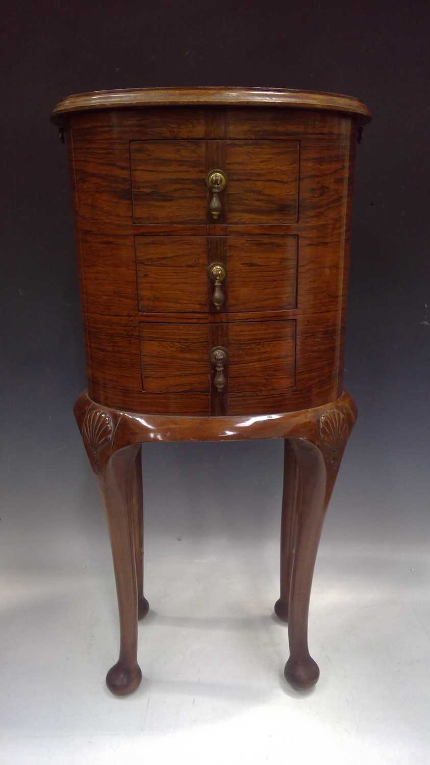 Lot 12 - A sewing chest 71cm tall by 33cm wide and 25cm...
