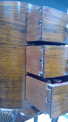 Lot 12 - A sewing chest 71cm tall by 33cm wide and 25cm...