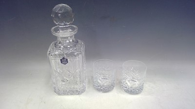 Lot 9 - A Stuart Crystal Decanter and Two Tumblers....