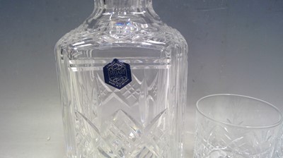 Lot 9 - A Stuart Crystal Decanter and Two Tumblers....
