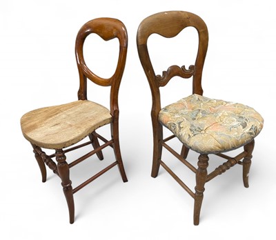Lot 5 - Two country made balloon back chairs