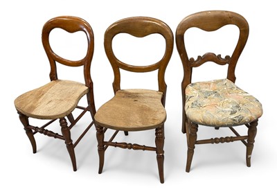 Lot 5 - Two country made balloon back chairs