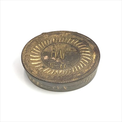 Lot 43 - Two Georgian brass snuff boxes, one with...