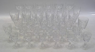 Lot 159 - Six sets of Cut Glass Glasses, including...