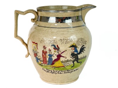 Lot 717 - A Staffordshire pearlware jug.