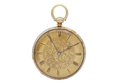 Lot 1 - An attractive 18ct and enamel lady's fob pocket watch by Henry Capt, Geneve.