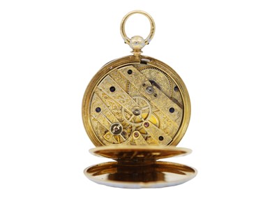 Lot 1 - An attractive 18ct and enamel lady's fob pocket watch by Henry Capt, Geneve.