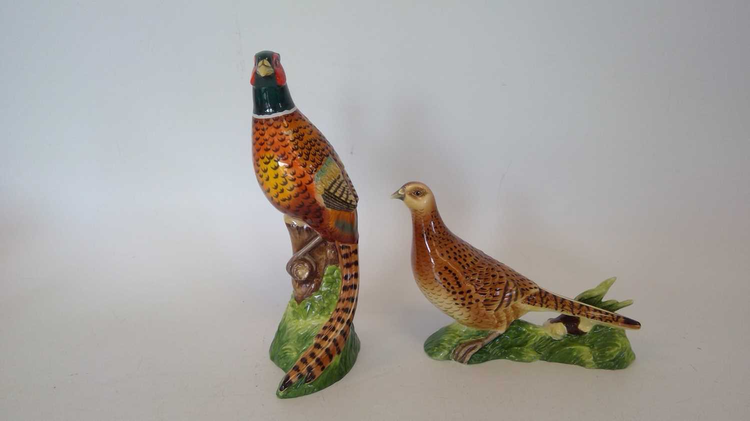 Lot 243 - Two John Beswick ceramic pheasants, tallest...
