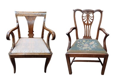 Lot 648 - Biedermeier armchair.