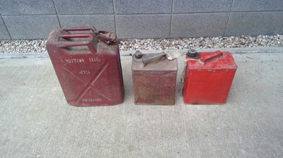 Lot 2 - Two, Vintage Petrol Cans and a Jerry Can.