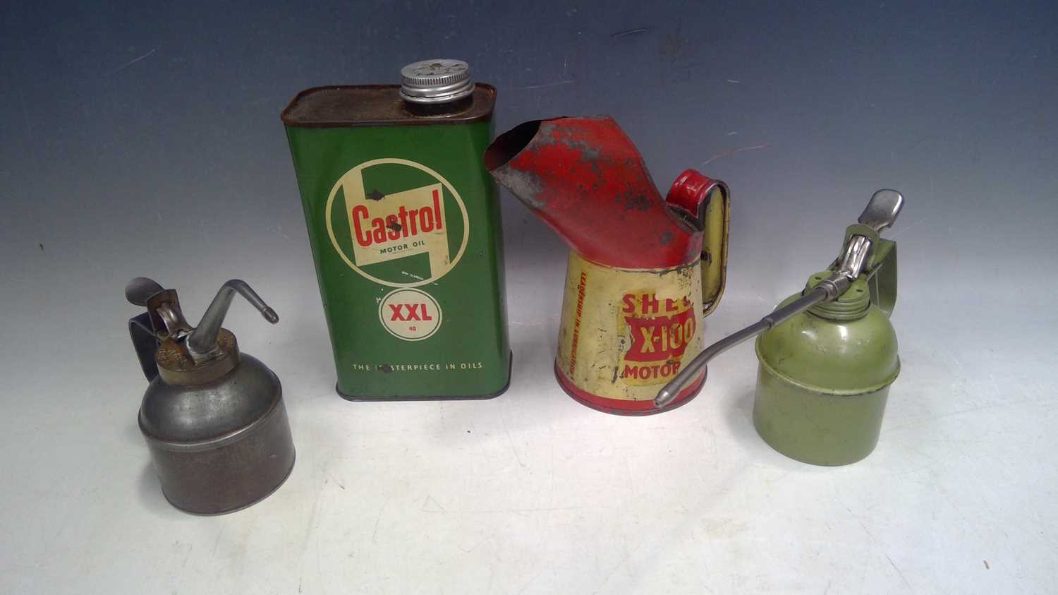 Lot 256 - Vintage Oilers and Oil Cans. The Castrol Can...