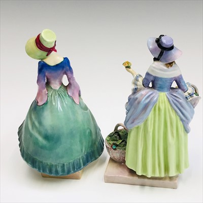 Lot 937 - Two Royal Doulton figures, 'Springflowers' ,...