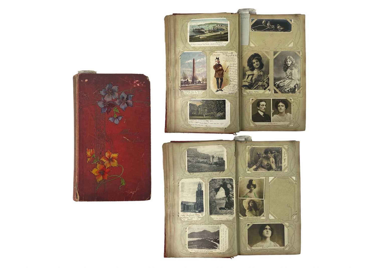 Lot 208 - Early Red Postcard Album containing in