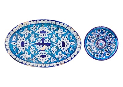 Lot 68 - Two Multan pottery dishes, Sindh, Pakistan.