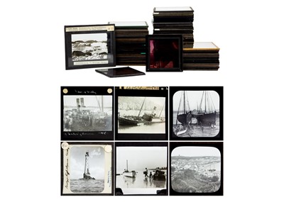 Lot 7 - (Isles of Scilly) A good collection of seventy three glass lantern slides