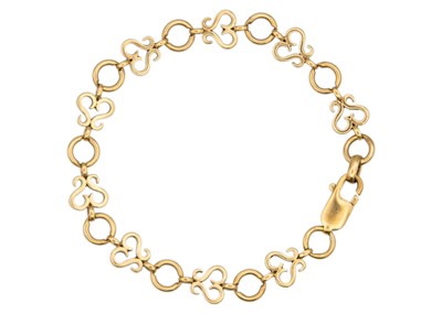 Lot 13 - A 9ct fancy link bracelet.