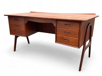 Lot 1004 - A Danish teak 'Model SH 180' desk, designed by Svend Madsen for Sigurd Hansen Møbelfabrik