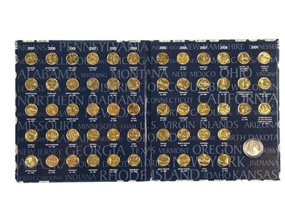 Lot 80 - USA Statehood etc Gilt Quarter Dollar Coins (x56) plus Bicentennal & Silver Coinage