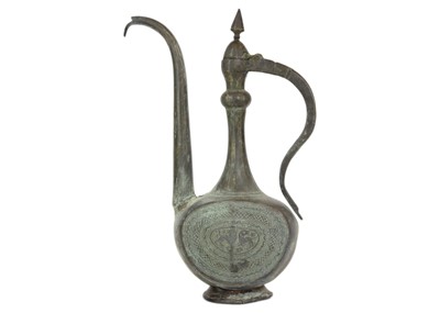 Lot 199 - A Persian copper jug, 18th/19th century.