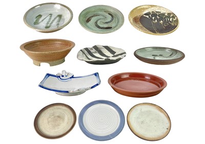 Lot 391 - Studio pottery plates and chargers