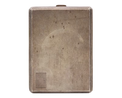 Lot 49 - A silver cigarette case with gilded interior.