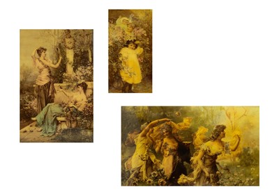 Lot 176 - A group of three 19th century Crystoleum prints.