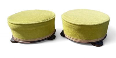 Lot 875 - A pair of upholstered footstools