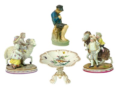 Lot 778 - An ornate Victorian bone china comport.