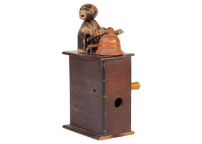 Lot 66 - A Japanese wooden mechanical cigarette dispenser, circa 1900.