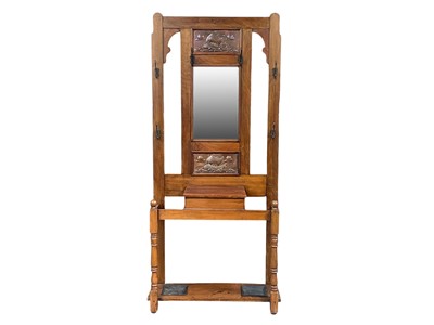 Lot 954 - A late Victorian walnut hallstand.