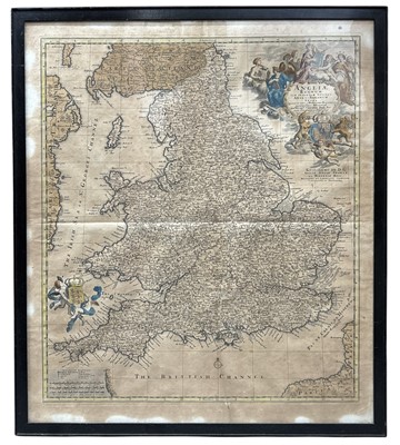 Lot 10 - A 17th Century map of England, 'Angliae Regnum...