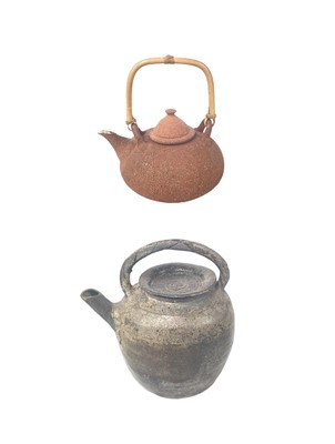 Lot 801 - Two studio pottery teapots and covers.