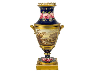 Lot 758 - An English porcelain vase.