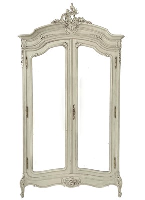 Lot 977 - A French painted armoire.