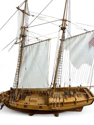 Lot 1242 - A model of the schooner USS Hannah