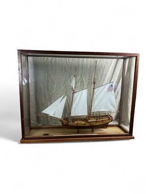 Lot 1242 - A model of the schooner USS Hannah