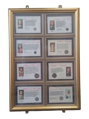 Lot 1227 - Eight examples of British coinage with Presentation Frame