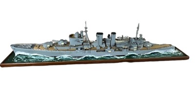 Lot 1213 - A Waterline model of the HMS Exeter