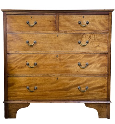 Lot 897 - An Edwardian mahogany chest.