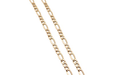 Lot 2 - A 9ct hallmarked gold 20" Figaro neck chain.