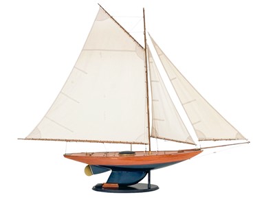 Lot 122 - A model of a racing yacht.