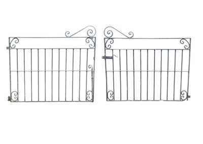 Lot 826 - A pair of large galvanised gates.