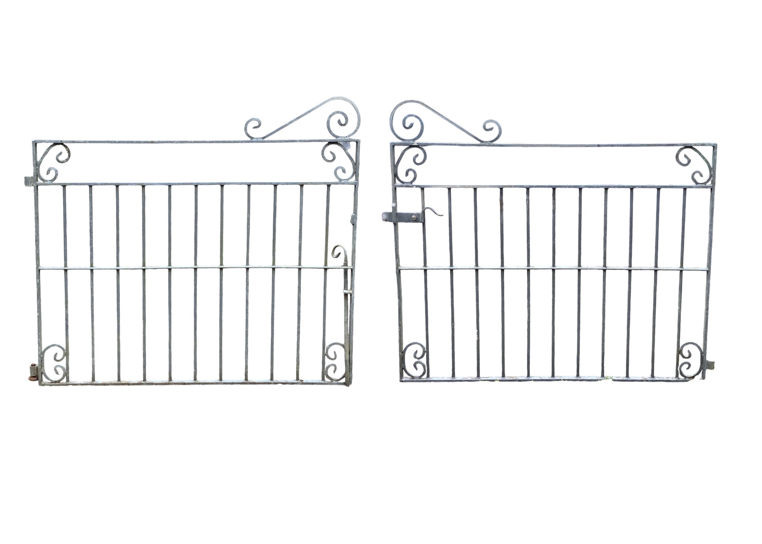 Lot 826 - A pair of large galvanised gates.