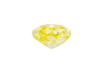 Lot 38 - A 0.55ct cushion cut natural fancy vivid yellow SI2 diamond with GIA certificate.