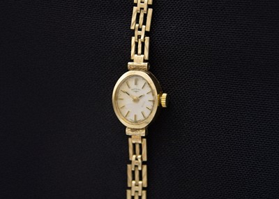 Lot 54 - ROTARY - A 9ct lady's manual wind bracelet wristwatch.