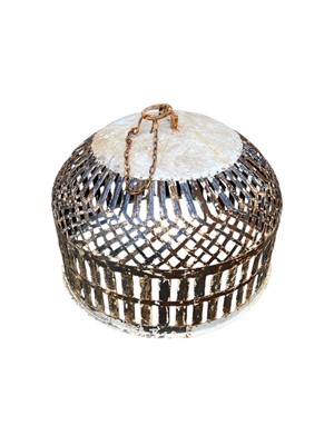 Lot 819 - An Indian metal domed animal cage.